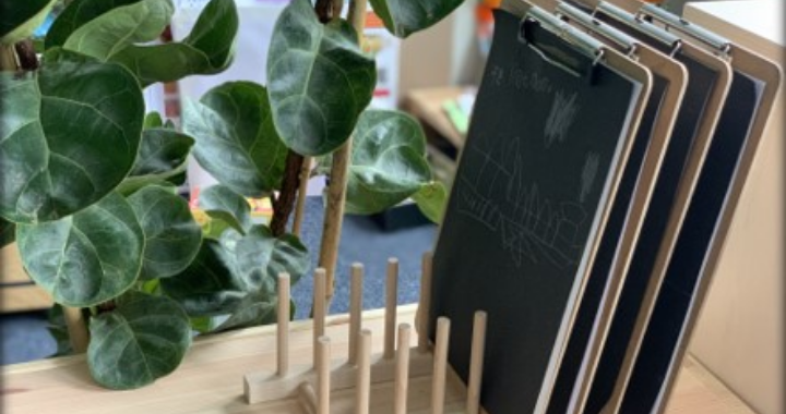 Smart, accessible storage that helps children find and return resources