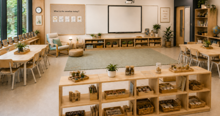 The same classroom redesigned