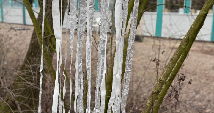 Outdoor learning — pretending to be lost in a snowstorm