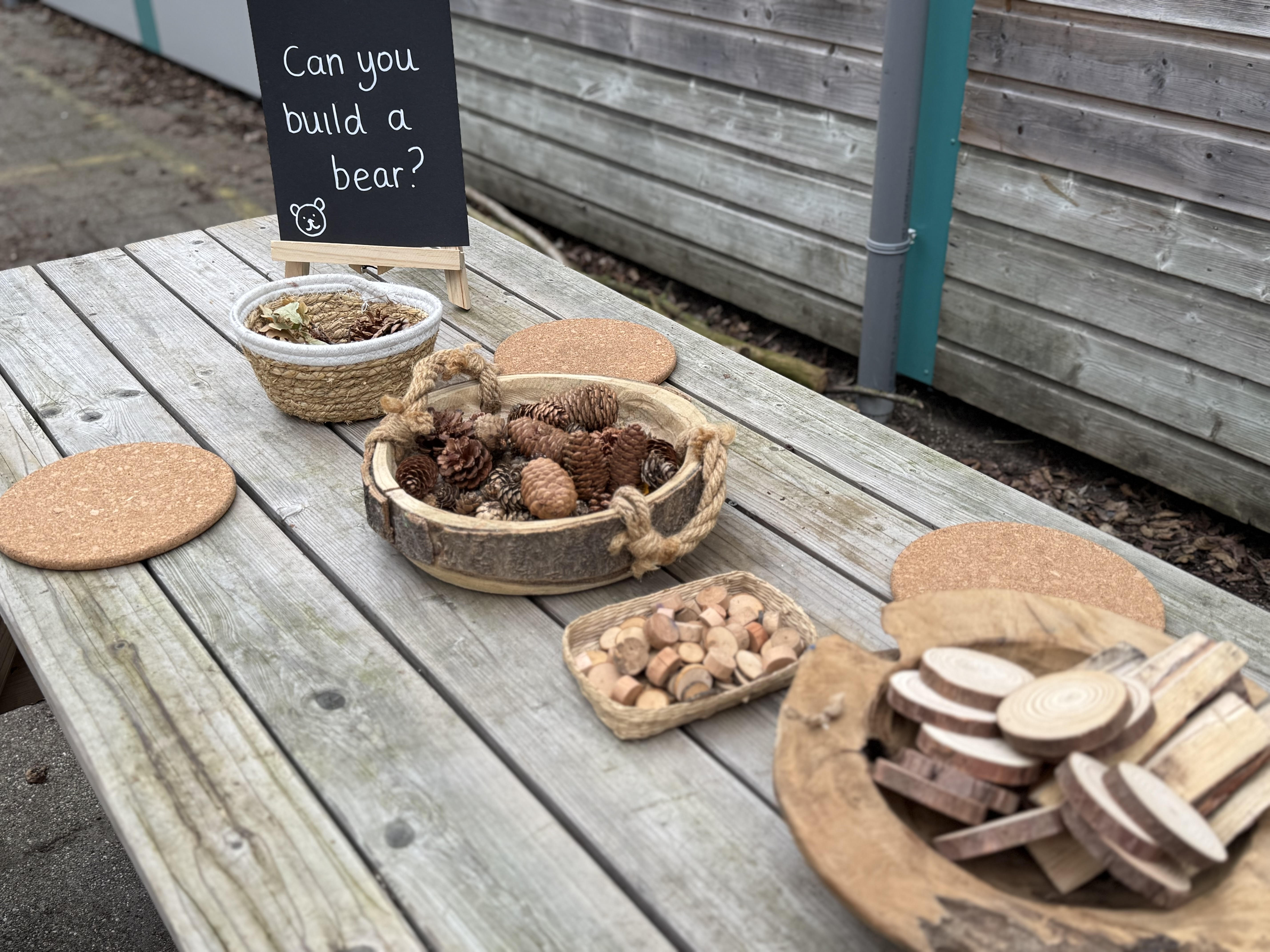 Outdoor learning — exploring natural materials